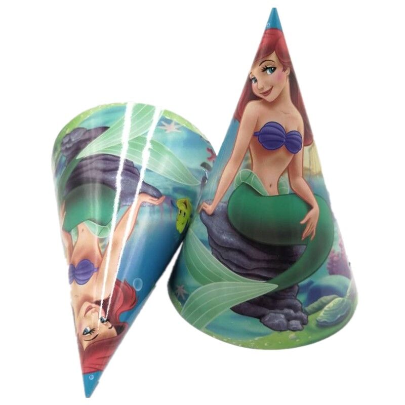 Mermaid Theme Wholesale paper Flags Plate Cap Baby Happy Birthday wedding event party supplies for kids Party decoration