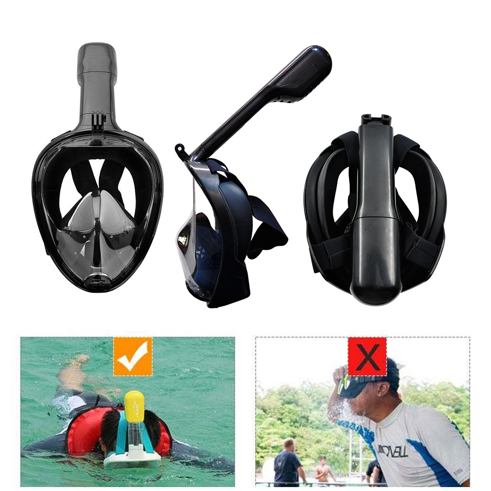 All Dry Silicone Snorkeling Suit Anti-Fog Diving Mask Full Face Design Snorkel Equipment Mask Waterproof Swimming Diving Mask