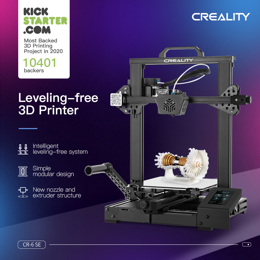 CREALITY 3D Printer New Super CR-6 SE Silent Mainboard Resume Printing Filament Free Gift