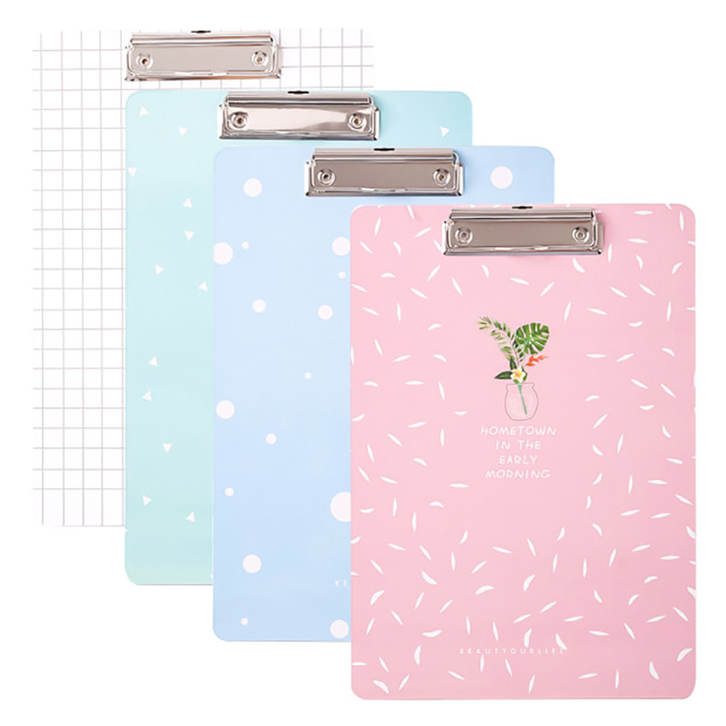 Kawaii Cactus A4 A5 Clipboard Wood Cute Writing Pad Exam Clip Board Office School Supply Thing Item Folder Paper Desk Women Girl