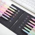 12 Colors/Set Lovely DIY Photo Album Black cardboard Dedicated Pen Crayons Colorful Pens Kandelia Water Chalk Pen 0.8mm Thicknes