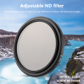 Classic Texture Camera Accessaries Supplies 46-82mm Fader ND Filter ND 2-400 Variable Neutral Density Filter Black