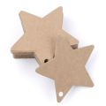 50Pcs Star Kraft Paper Label Wedding Christmas Halloween Party Favor Price Gift Card Luggage Tags White Black Brown 3Colors