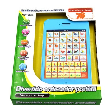 2020 New Multi Functional Spanish Learning Pad Kids Tablet Numbers Letters Shapes Early Education Toys for Children Baby Laptop