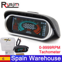 HD NEW Gasoline Diesel Engine Tachometer 50-9999RPM Truck Car RV Waterproof LCD Digital Display Tacho Meter Motorcycle Gauge