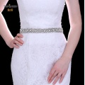 TOPQUEEN S28B Wedding Dress Belt Wedding Gown Belt Skinny Rhinestone Women Belts Crystal Bridal Sash Belt Silver Diamond Belt