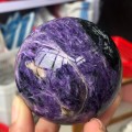 Natural crystal Charoite sphere rare gem chakra healing reiki healing decorative gift