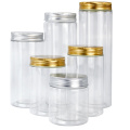 20pcs/lot 65mm diameter Plastic Bottles Dry food Cookies Packing Jars PET Candy Storage Bottles