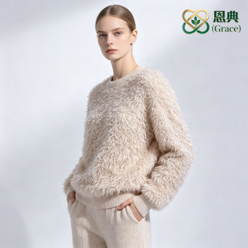 Durable 100% Polyester Faux Fur for Knitted Soft Textiles