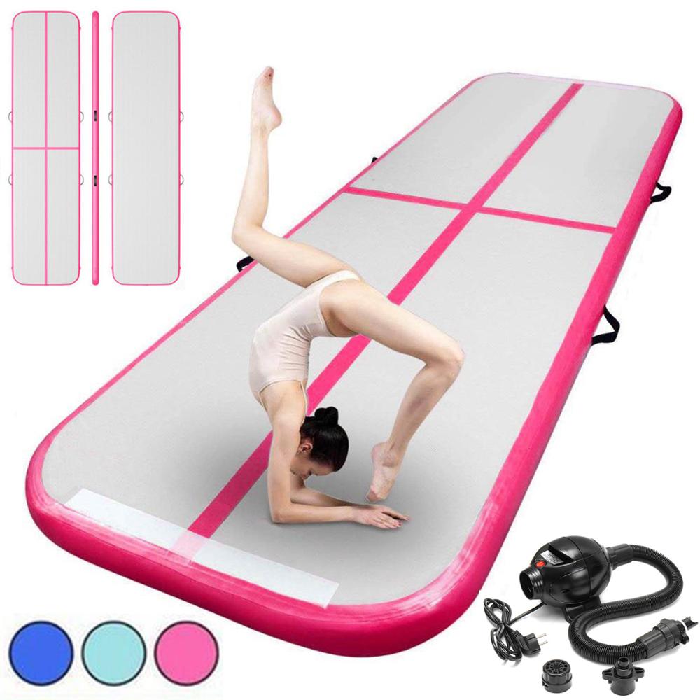 20cm Thick Pink 4m*1m*0.2m Inflatable Air Track Tumbling Gymnastic Mat Floor Home Training Yoga,Safty mat,Tumbling, Home Floor