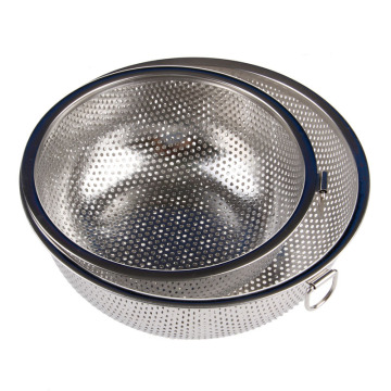 Stainless Steel Kitchen Hole Dense Mesh Sifter Colander Strainer Sieve Baskets