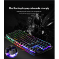 GK-10 Luminous Characters Through 87-key Notebook Gaming Manipulator Keyboard For Compuer Gamer Keyboards For Lol