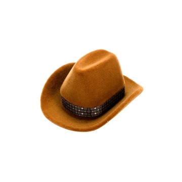 1 Pc Fashion Creative Cowboy Hat Shape Rings Box Velvet Jewelry Display Box Storage Case Jewelry Packaging Display