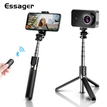 Essager 3 in 1 Wireless Bluetooth Flexible Selfie Stick Tripod For iPhone Xiaomi Phone Portable Self Selfiestick Tripod Monopod