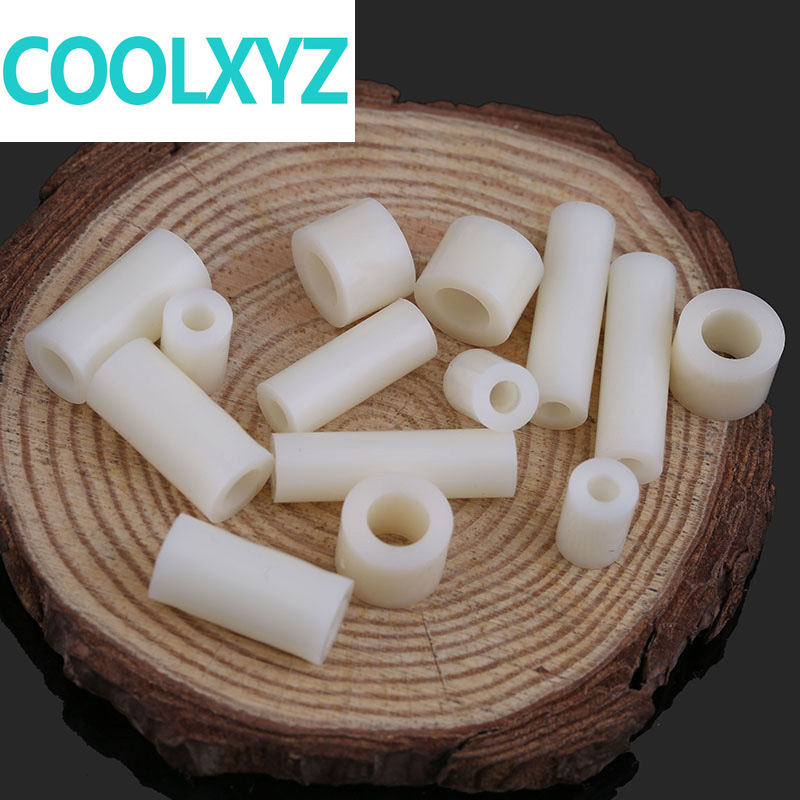 Insulation column plastic cushion column straight through column nylon sleeve ABS gasket round hole pillar spacer M3M4 100PCS