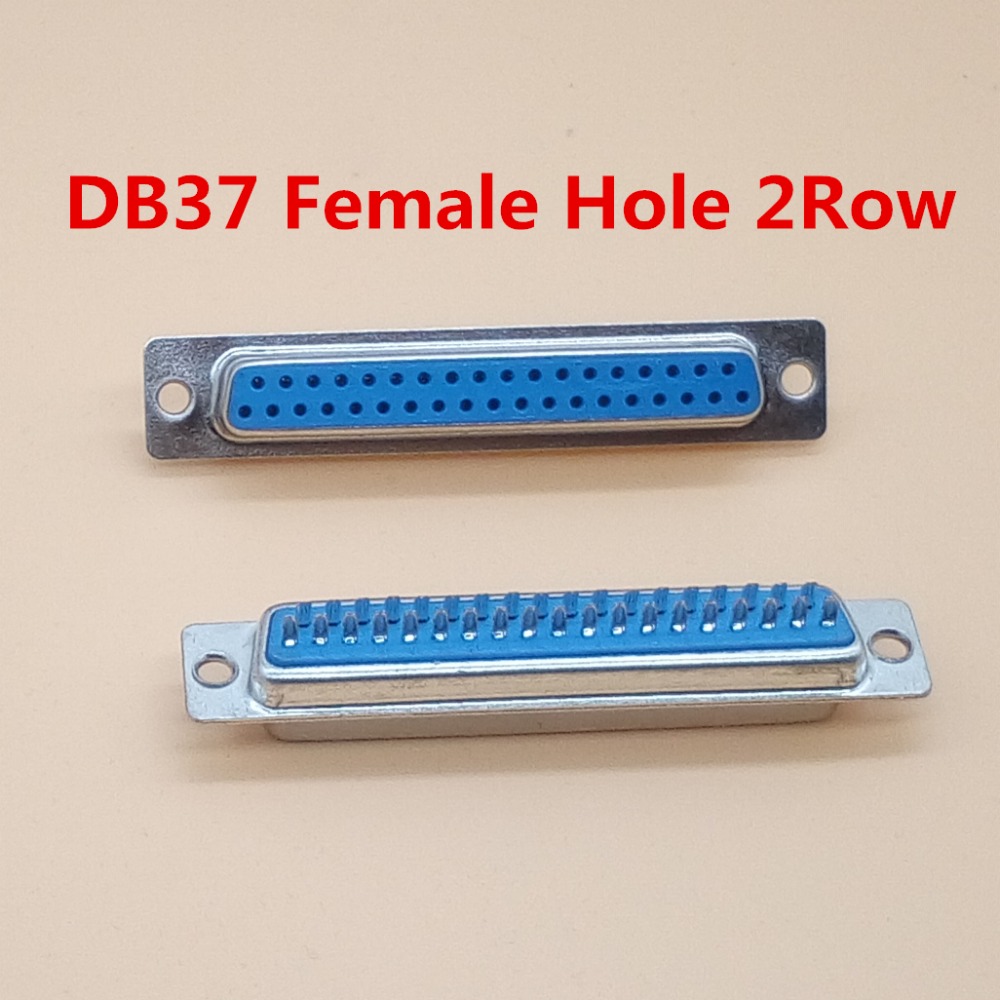 10Pcs DB9 DB15 DB25 DB37 Hole/Pin Female/Male Blue Welded Connector RS232 serial port socket DB adapter