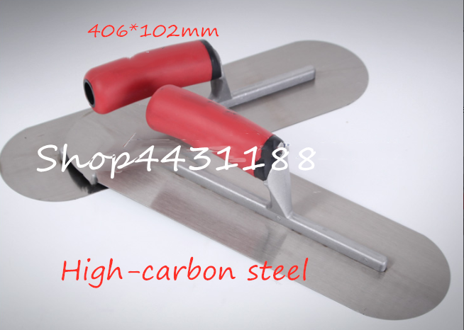 406*102mm Round head High Carbon steel Plastic Handle Plaster Trowel Construction Concrete Spatula Tool