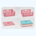 4pcs/lot 43X29X16.5cm Collapsible Basket Folding Storage Box Crate Plastic Container Durable Transportable Foldable Basket