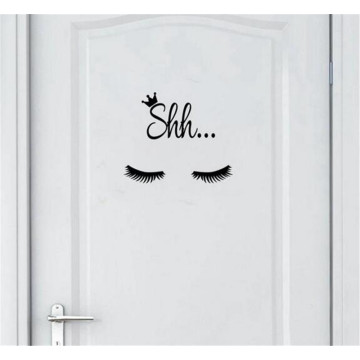 Shh eyelash wall sticker Wall Sticker Bedroom living room decoration for home Mural Art Decals Sexy stickers