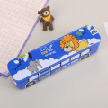 Tin Cartoon Cute Pencil Case Double Layer for Girl Iron Tinplate Metal Pencil Box Office Stationery Supplies Desktop Storage Box