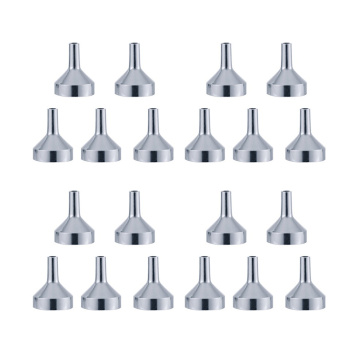 10 PCS Sliver Mini Metal Funnels For Filling Small Bottles Transferring Liquid Refill Perfume Essential Oil