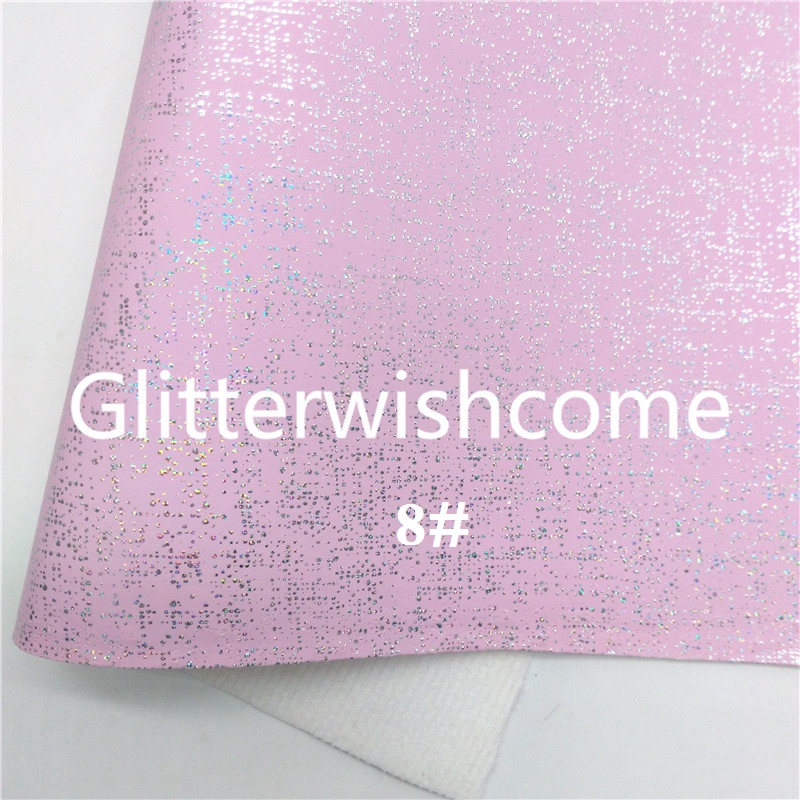 Glitterwishcome 21X29CM A4 Size Vinyl For Bows Metallic Synthetic Leather Fabric Faux Leather Sheets for Bows, GM816A