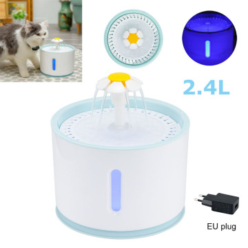 2.4L Automatic Pet Cat Water Fountain Dog Cat Drinking Fountain Drinker Feeder Bowl Water Dispenser with EU US UK Plug Adapter