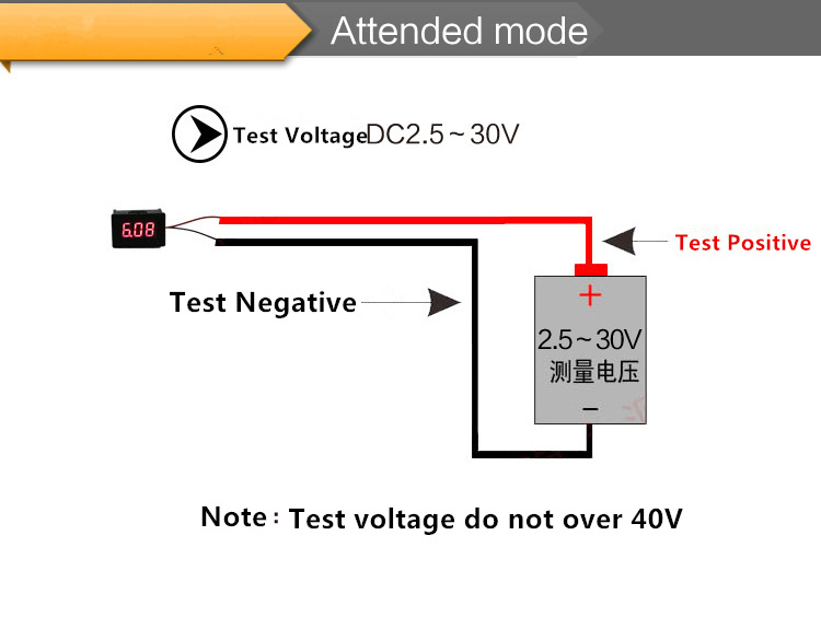 Mini Digital Voltmeter Voltage Tester Meter 0.28 Inch 2.5V-30V LED Screen Electronic Parts Accessories Digital Voltmeter
