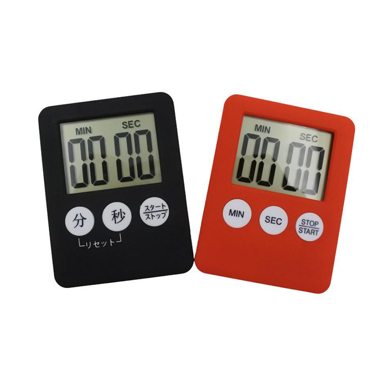 1pcs Super Thin LCD Digital Screen Kitchen Timer Square Cooking Count Up Countdown Alarm Magnet Clock Temporizador