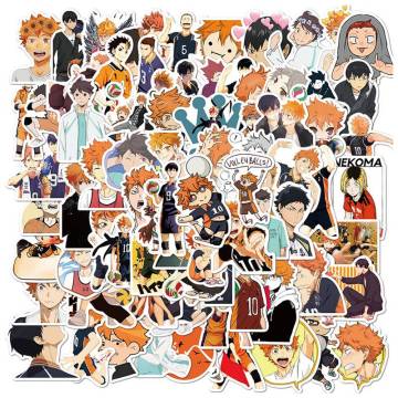 102Pcs/Pack Anime Haikyuu!! Stickers Laptop Suitcase Guitar Notebook Skateboard Waterproof PVC Kids Graffiti Toys Decals