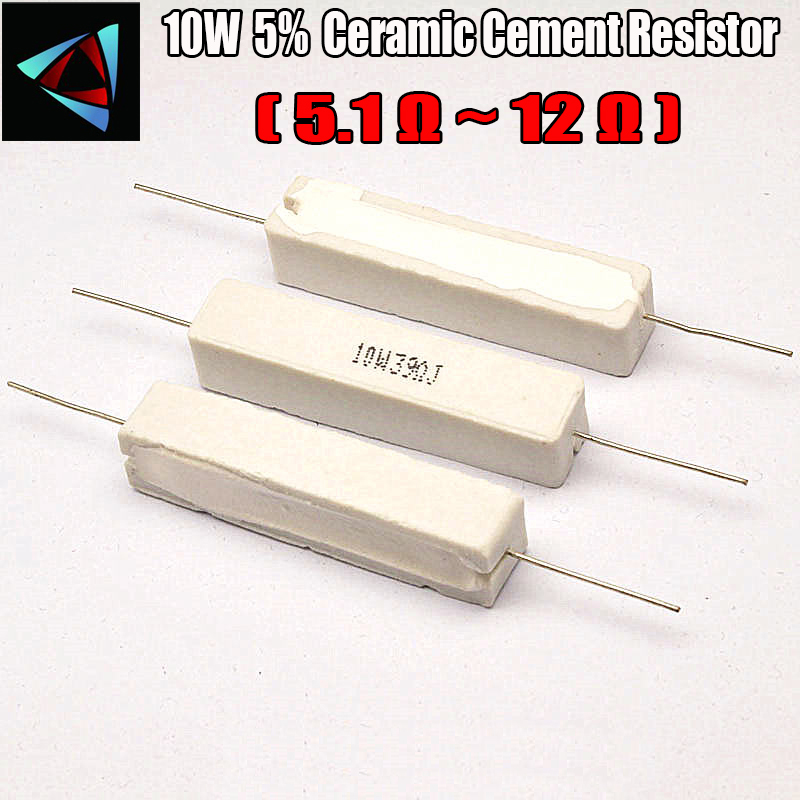 10W 5% 5.1 7.5 8.2 10 12 ohm R Ceramic Cement Resistor / Resistance Passive Component