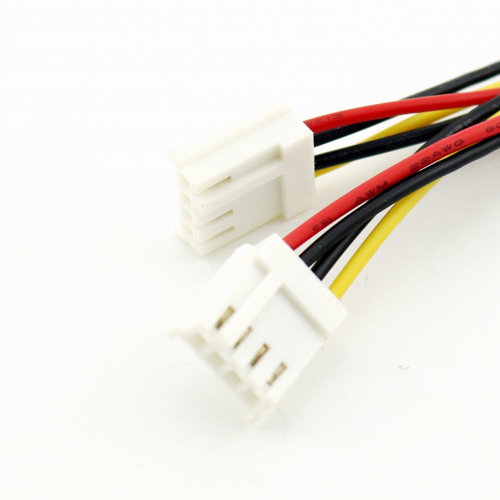 5pcs 4 Pin Molex to Dual 4 Pin Floppy PC Power Y Splitter Adapter Connector Cable for Floppy Drive FDD 20cm