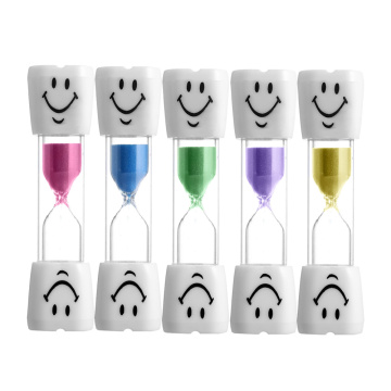 1Pc Smile Face Hourglass Children Kids Toothbrush Timer 3-Minute Smile Sandglass Tooth Brushing Hourglass Shower Sand Time Clock
