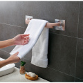 Self-adhesive Towel Holder Rack Wall Mounted Towel Hanger Bathroom Towel Bar Shelf Roll Holder Hanging Hook Bathroom Organizer