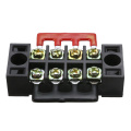 1pc 4P 600V 15A Dual Row Wire Screw Barrier Terminal Block Power Distribution Terminal for Home Wire with 2 Connector Strips