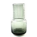Grey color bubble design glass vase