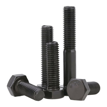 M6-M16 DIN933 Black Outside Hex Head Screws External Hexagon Head Cap Screws Bolts High Tensile Grade 12.9 Alloy Steel