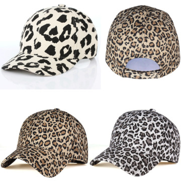 New Women Men Sports Hat Leopard Cheetah Print PanelStrapback Camp Hat Cap retro animal Baseball Cap Adjustable Travel Sport