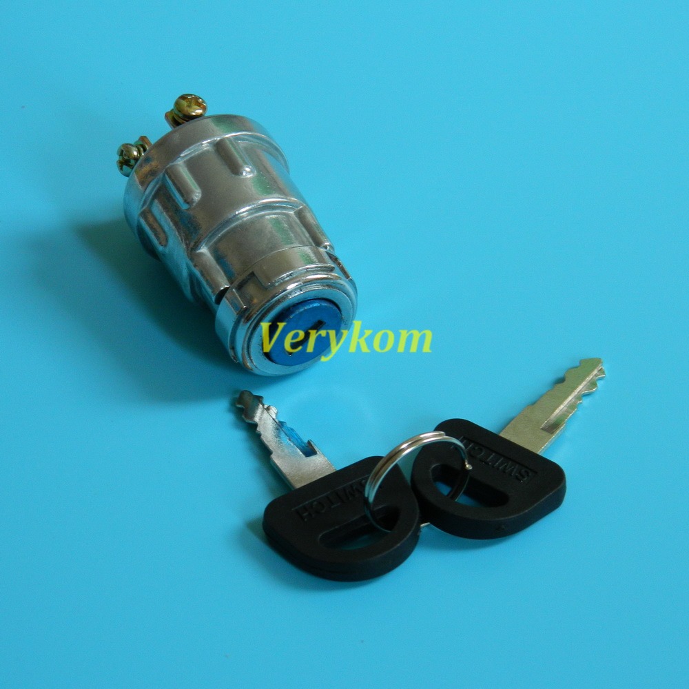 Auto Moto Cat Truck Boat Forklift Power Engine Start Switch With 2 Key Starup Electrical Switches 24mm Mounting Hole