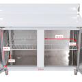 250L Kitchen Stainless Steel Under-Counter Refrigerator Wardrobe Work Plan Commercial Refrigerator Freezer 1.5 M Leng