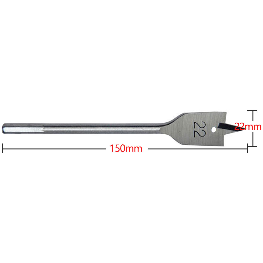 Long High-carbon Steel Wood Flat Drill Set 6-30mm Flat Drill Woodworking Spade Drill Bits Durable Woodworking Tool Sets