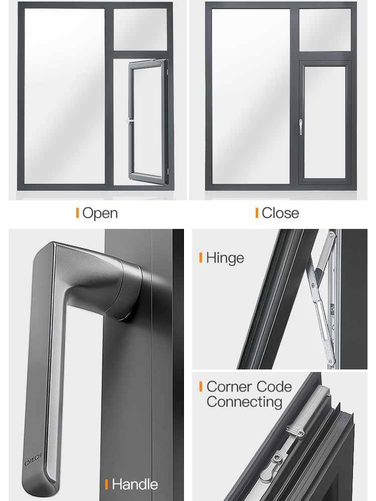 Aluminum Tilt And Turn Windows