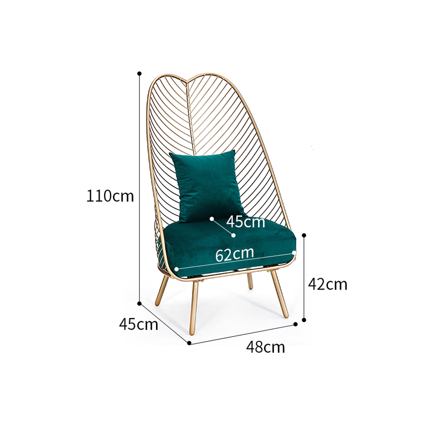 Modern Living Room Sponge Cushion Sofa Chairs Nordic Iron Lounge Banana Chairs Customizable Sofa Stools Home Bedroom Furniture