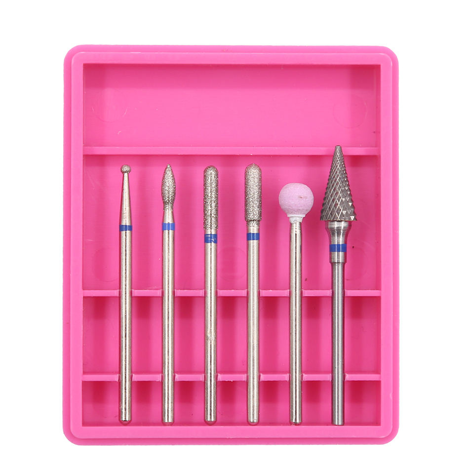 30PCS Diamond Nail Drill Bits Set Cutters For Manicure Set Ceramic Nail Drill Bits Set Milling Cutter For Pedicure Nail File Art