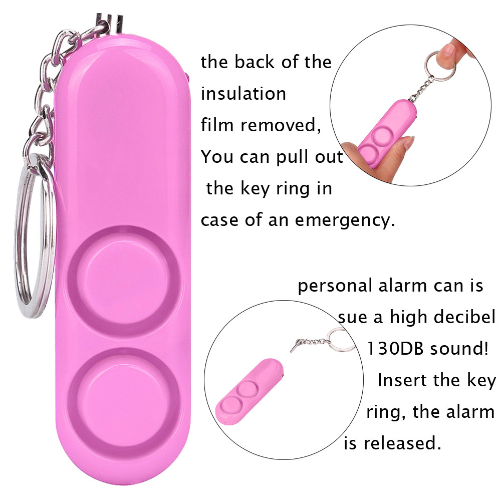 New Anti-rape Device Alarm Loud Alert Attack Panic Safety Personal Security Keychain Personal Security Key tap Bag Pendant