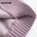 Aachoae Solid Loose Unisex Hoodies Sweatshirts 100% Cotton Fleece Hooded Sweatshirt Women Casual Long Sleeve Pullovers Tops 2020