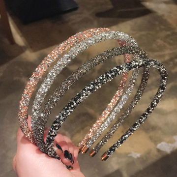 2020 New Fashion Shiny Luxury Crystal Headband for Women Rhinestone Pearls Hairband Tiara Women Bridal Hair Accessories