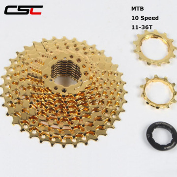 SUNSHINE Gold Golden MTB Cassette 10 Speed 11-36 T Bicycle Freewheel for SH1MAN0 M610 XT M785 SLX M670 XTR M975 Sram NX GX