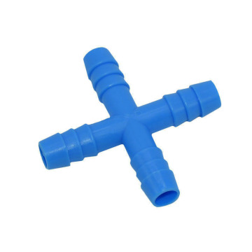 8mm Cross water Connector Drinking fountain For rabbits 4-way Connector water splitter garden hose irrigation Fittings 20 Pcs