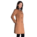 Women's pure cashmere knee length overcoat